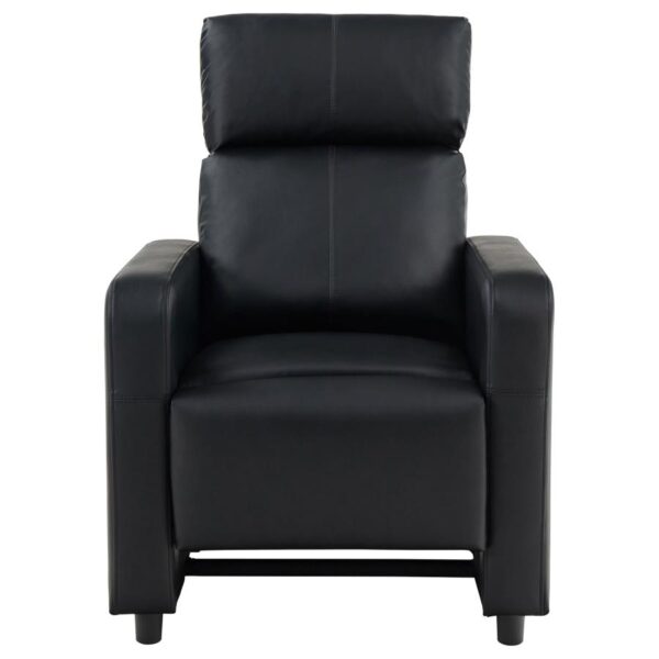 Toohey Home Theater Push Back Recliner Black 600181 by Coaster Furniture - Image 2