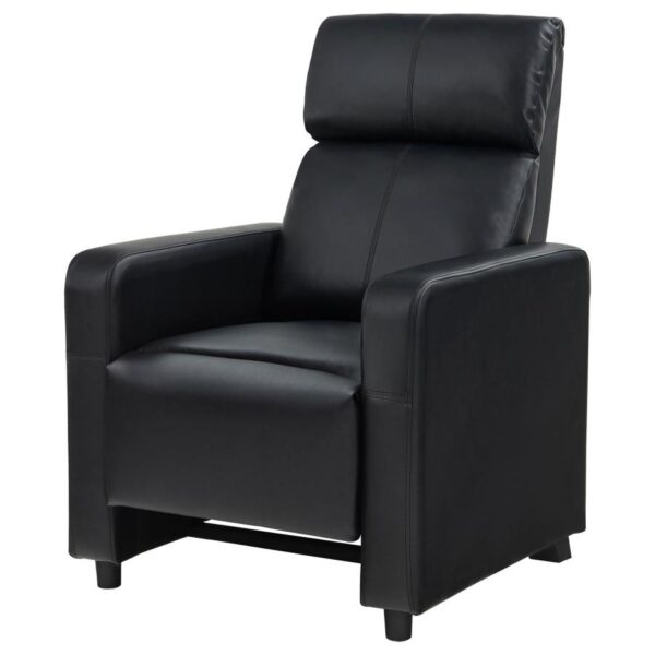 Toohey Home Theater Push Back Recliner Black 600181 by Coaster Furniture - Image 4