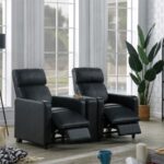 Toohey Home Theater Push Back Recliner Black 600181 by Coaster Furniture - Image 12