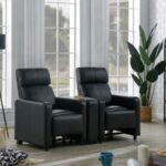 Toohey Home Theater Push Back Recliner Black 600181 by Coaster Furniture - Image 13