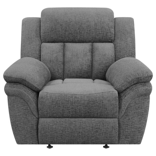 Bahrain Upholstered Power Glider Recliner Charcoal 609543P by Coaster Furniture - Image 2