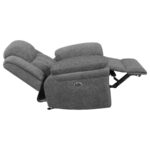 Bahrain Upholstered Power Glider Recliner Charcoal 609543P by Coaster Furniture - Image 7