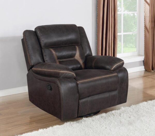 Greer Upholstered Tufted Back Glider Recliner 651356 by Coaster Furniture - Image 3