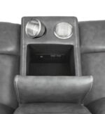 Conrad Upholstered Motion Loveseat Cool Gray 650355 by Coaster Furniture - Image 5