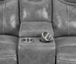 Conrad Upholstered Motion Loveseat Cool Gray 650355 by Coaster Furniture - Image 6