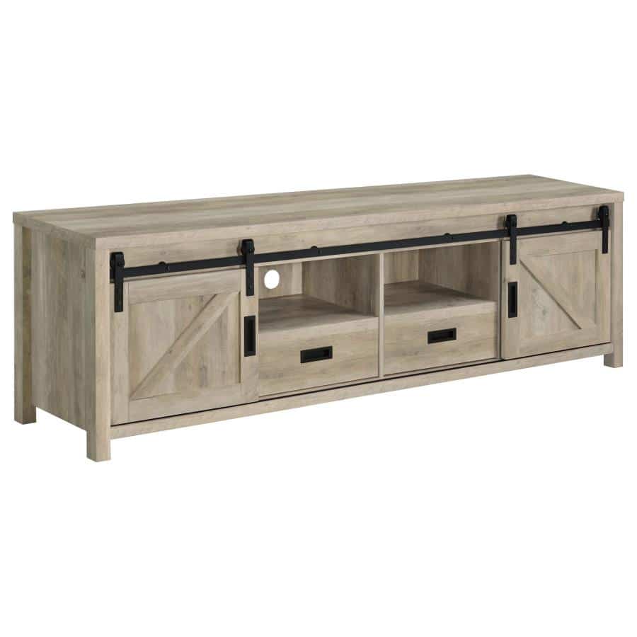 Madra Rectangular Tv Console With 2 Sliding Doors 736263 By Coaster Furniture | Mobilia Cleopatra 3 Madra Rectangular TV Console with 2 Sliding Doors 736263 by Coaster Furniture - Image 1