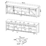 Madra Rectangular TV Console with 2 Sliding Doors 736263 by Coaster Furniture - Image 7