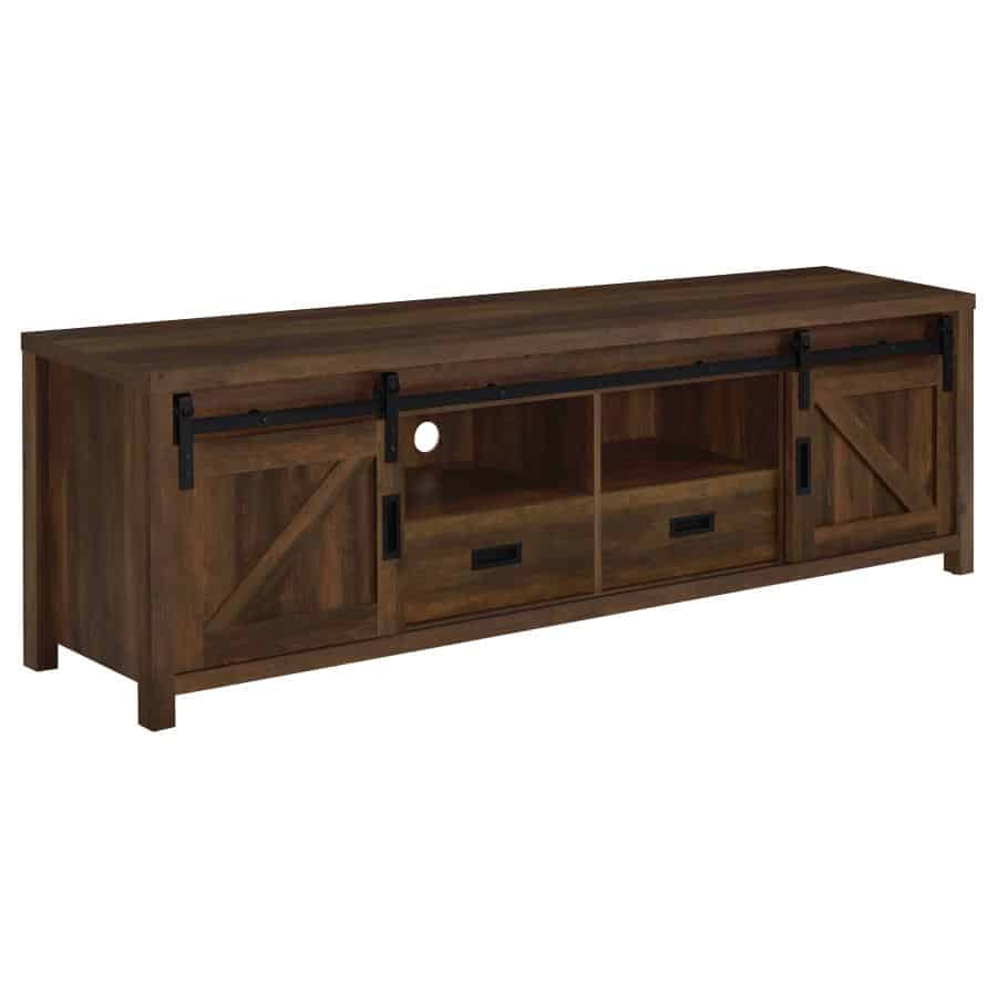 Madra Rectangular Tv Console With 2 Sliding Doors 736273 By Coaster Furniture | Mobilia Cleopatra 3 Madra Rectangular TV Console with 2 Sliding Doors 736273 by Coaster Furniture - Image 1