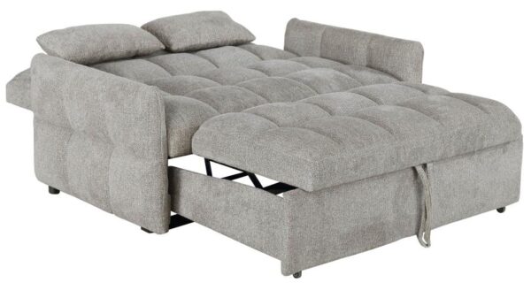 Cotswold Tufted Cushion Sleeper Sofa Bed Light Grey 508307 By Coaster Furniture - Image 2
