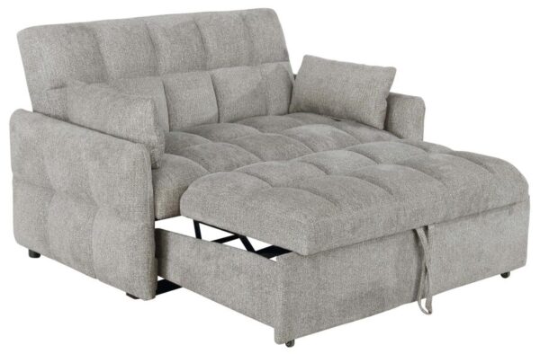 Cotswold Tufted Cushion Sleeper Sofa Bed Light Grey 508307 By Coaster Furniture - Image 3