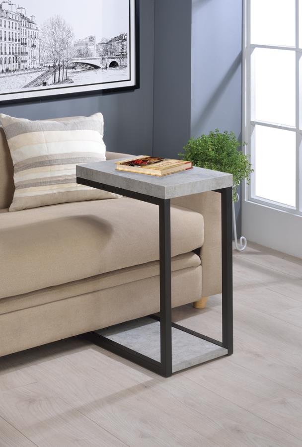 Beck Accent Table Cement And Black 902933 By Coaster Furniture | Mobilia Cleopatra 3 Beck Accent Table Cement and Black 902933 By Coaster Furniture - Image 1