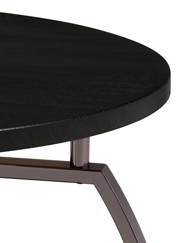 Dacre Round End Table Dark Grey and Black Nickel 722207 By Coaster Furniture - Image 3