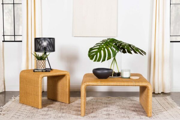 Juanita Square Rattan End Table Natural 709817 By Coaster Furniture - Image 6