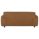 Buxton Modern Orange Leather Loveseat by Coaster Furniture - Image 5