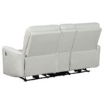 Greenfield Dove Gray Power Reclining Loveseat by Coaster Furniture - Image 4