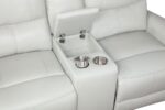 Greenfield Dove Gray Power Reclining Loveseat by Coaster Furniture - Image 7