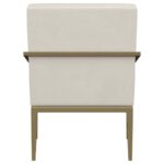 Kirra Upholstered Metal Arm Accent Chair Cream by Coaster Furniture - Image 2