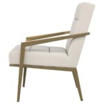 Kirra Upholstered Metal Arm Accent Chair Cream by Coaster Furniture - Image 4