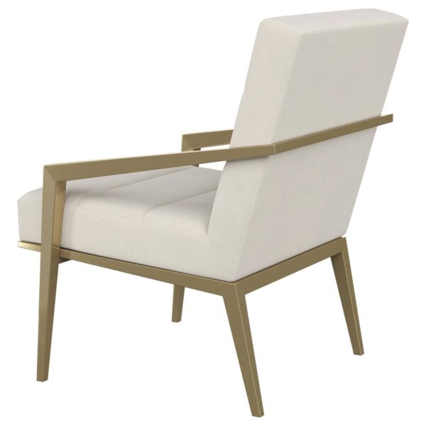 Kirra Upholstered Metal Arm Accent Chair Cream by Coaster Furniture - Image 3