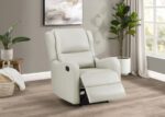 Kelsey Upholstered English Arm Recliner Chair Ivory by Coaster Furniture