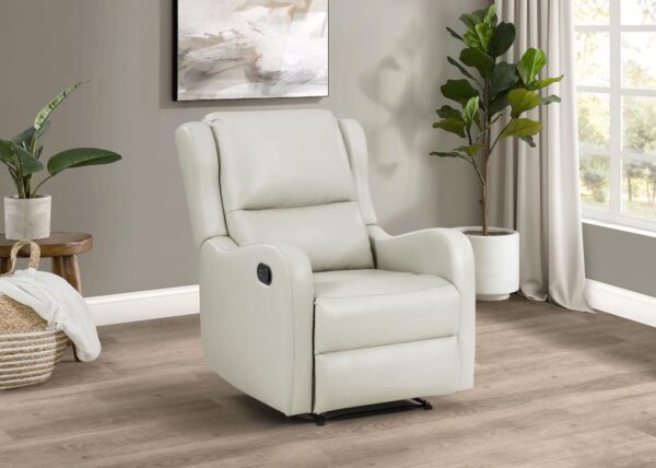 Kelsey Upholstered English Arm Recliner Chair Ivory by Coaster Furniture - Image 3