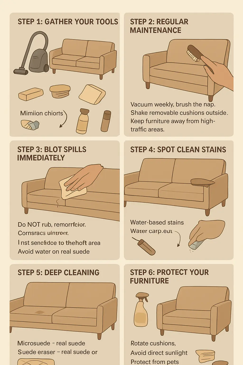 How to Clean Suede Living Room Furniture