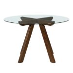 Aiden 5pc Round Glass Top Dining Set By Homelegance - Image 4