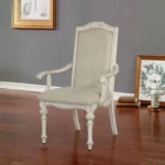 Arcadia Arm Chair Rustic White Set of 2 by Furniture of America