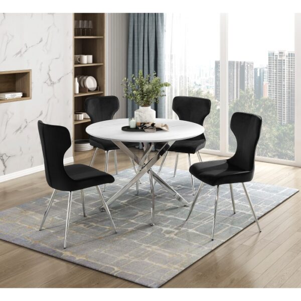 Topeka Marble Top Round Dining Table By Homelegance - Image 2