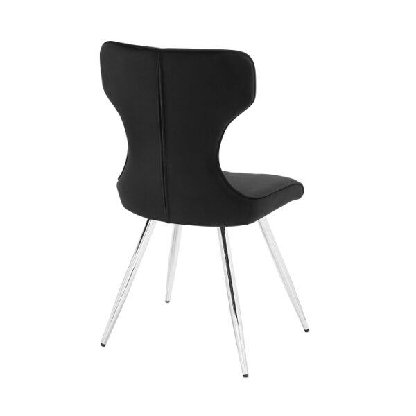 Topeka Black Velvet Side Dining Chair Set of 2 By Homelegance - Image 2