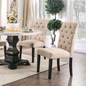 Elfredo Round Marble Dining Table – White & Antique Black | CM3755RT-TABLE
