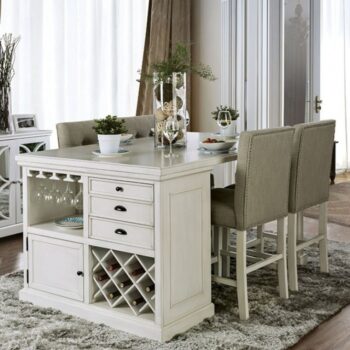 Sutton Counter Height Table – Antique White Farmhouse Dining | CM3390PT-TABLE