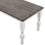 Calabria 7 Pc Counter Height Dining Set – Rustic Antique White & Gray