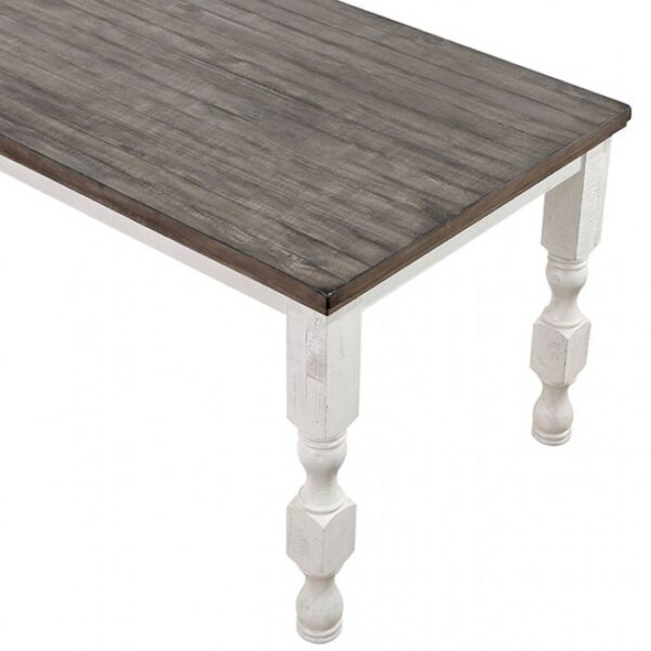 Calabria 7 Pc Counter Height Dining Set – Rustic Antique White & Gray