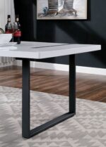 Alessia 7 Pc Dining Table Set – White & Black Contemporary Design