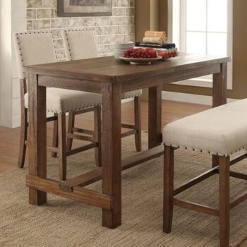 Rustic Charm: Sania Counter Height Table Rustic Oak – CM3324PT-VN