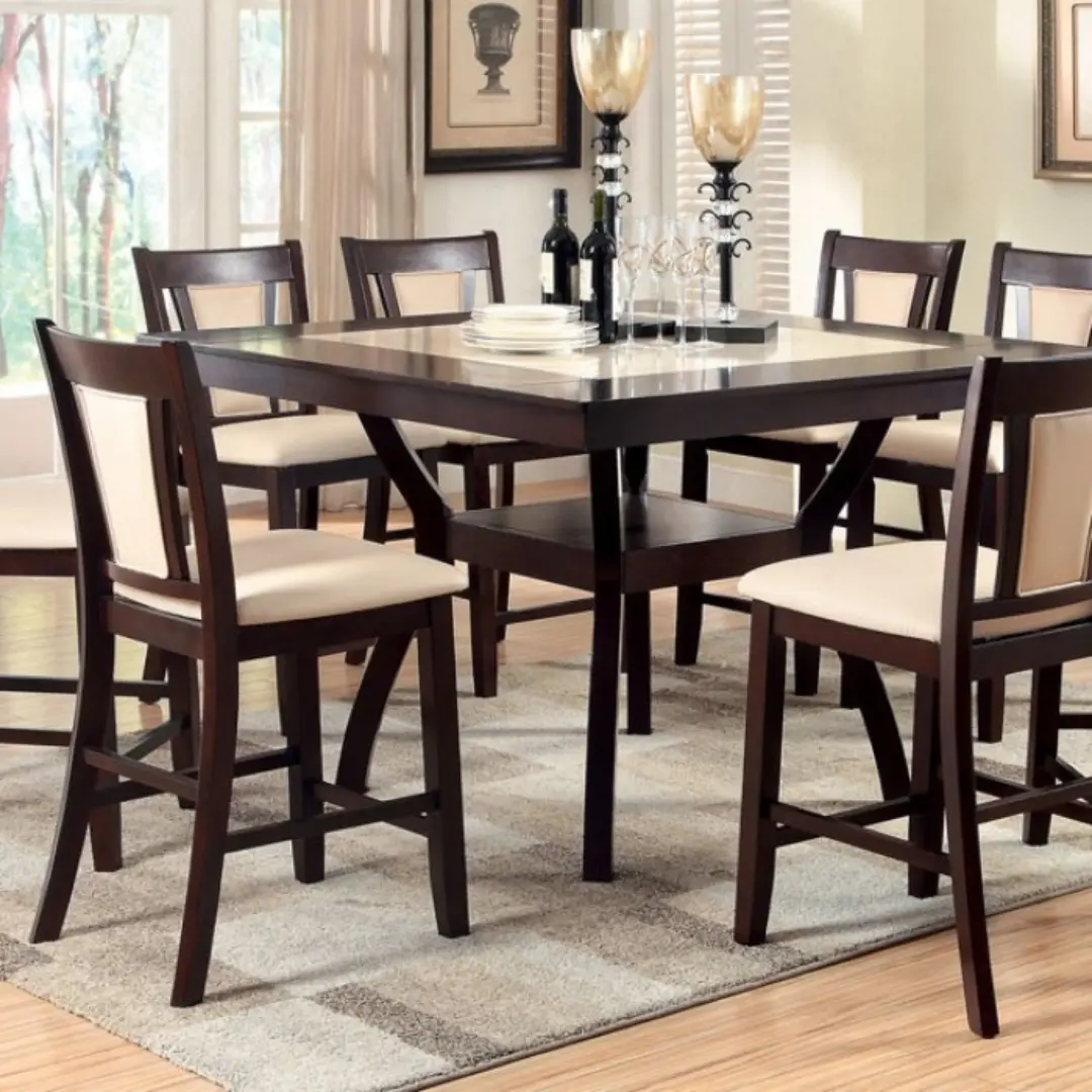 Brent 7 Pc Counter Ht Table Set Transitional By Furniture Of America | Mobilia Cleopatra 3 Brent 7 Pc Counter Ht Table Set Transitional by Furniture of America