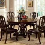 Bellagio Dining Table Traditional Brown Cherry by Furniture of America