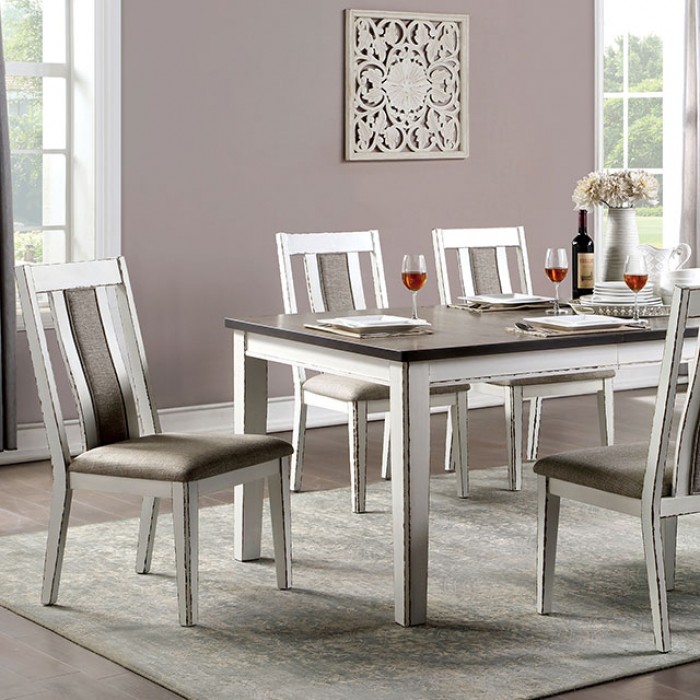 Halsey 7 Pc Dining Table Set Rustic By Furniture Of America | Mobilia Cleopatra 3 Rustic Charm Dining: Halsey 7 Pc. Dining Table Set
