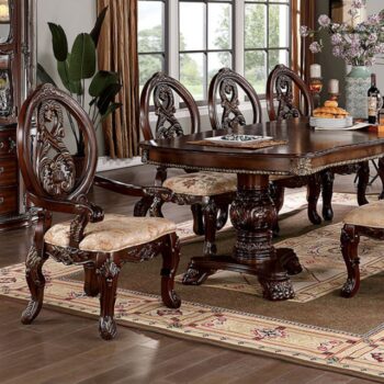 Normandy 9 Pc. Traditional Dining Table Set – Brown Cherry
