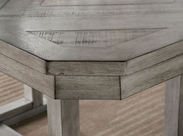 Laquila 7 Pc Dining Table Set – Gray Rustic Dining Collection