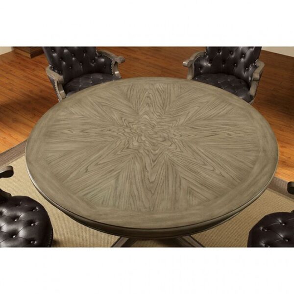 Yelena 5 Pc Dining & Game Table Set – Gray Transitional