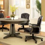 Yelena 5 Pc Dining & Game Table Set – Gray Transitional