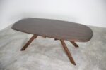 Sargans 7 Pc Dining Table Set – Rich Walnut Mid-Century Modern Dining