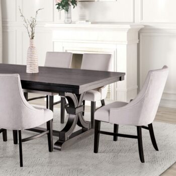 Gosport 7 Pc Dining Table Set – Black Transitional Dining