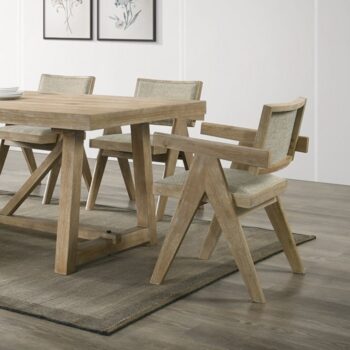 Guisborough 7 Pc Dining Table Set – Oak Contemporary Dining Set