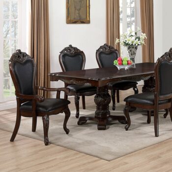 Manzanita 9 Pc Dining Table Set – Dark Cherry Traditional Dining Set