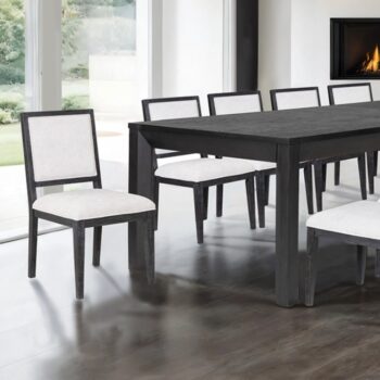 Hatton Cross 9 Pc Dining Table Set – Weathered Black Modern Contemporary Dining