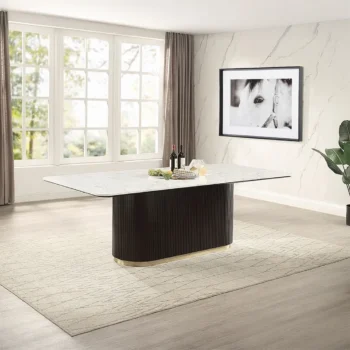 Rectangular Dining Table with Marble Top