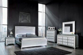 Glam Elegance: Galea Dresser Gray with LED Crystal Trim